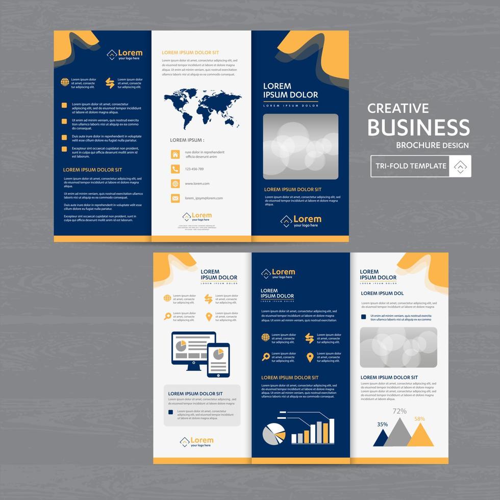 Flyer brochure business annual report cover template design vector