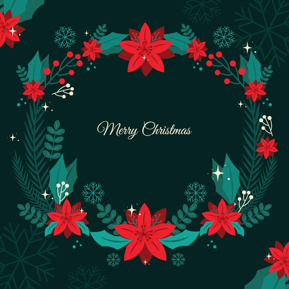 Beautiful Christmas Wreath vector