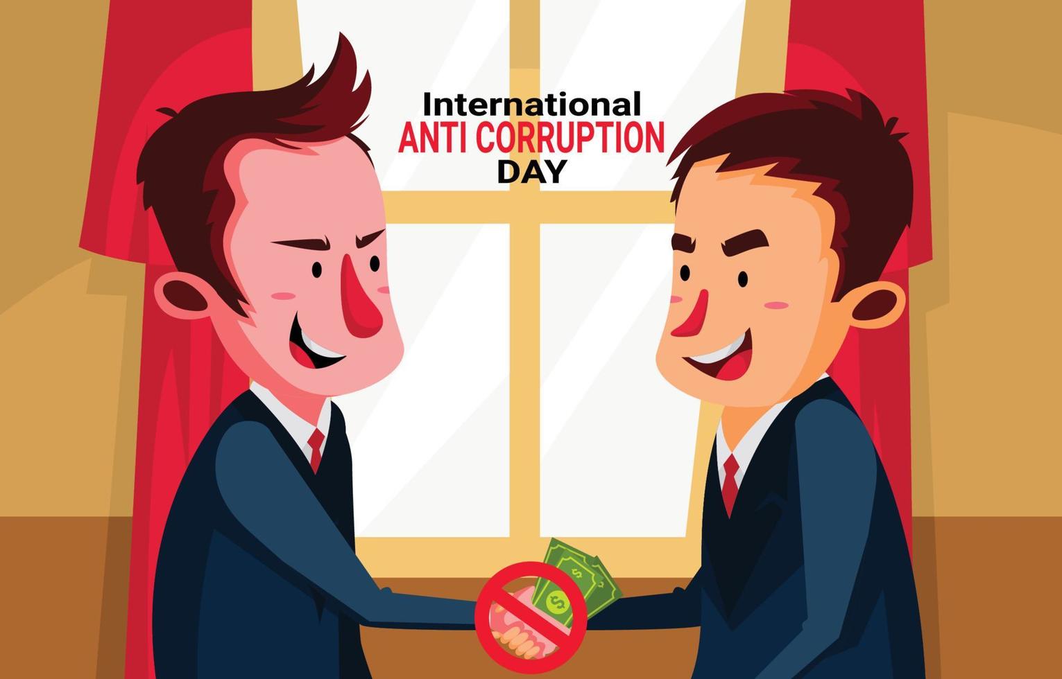 día internacional anticorrupción en política vector