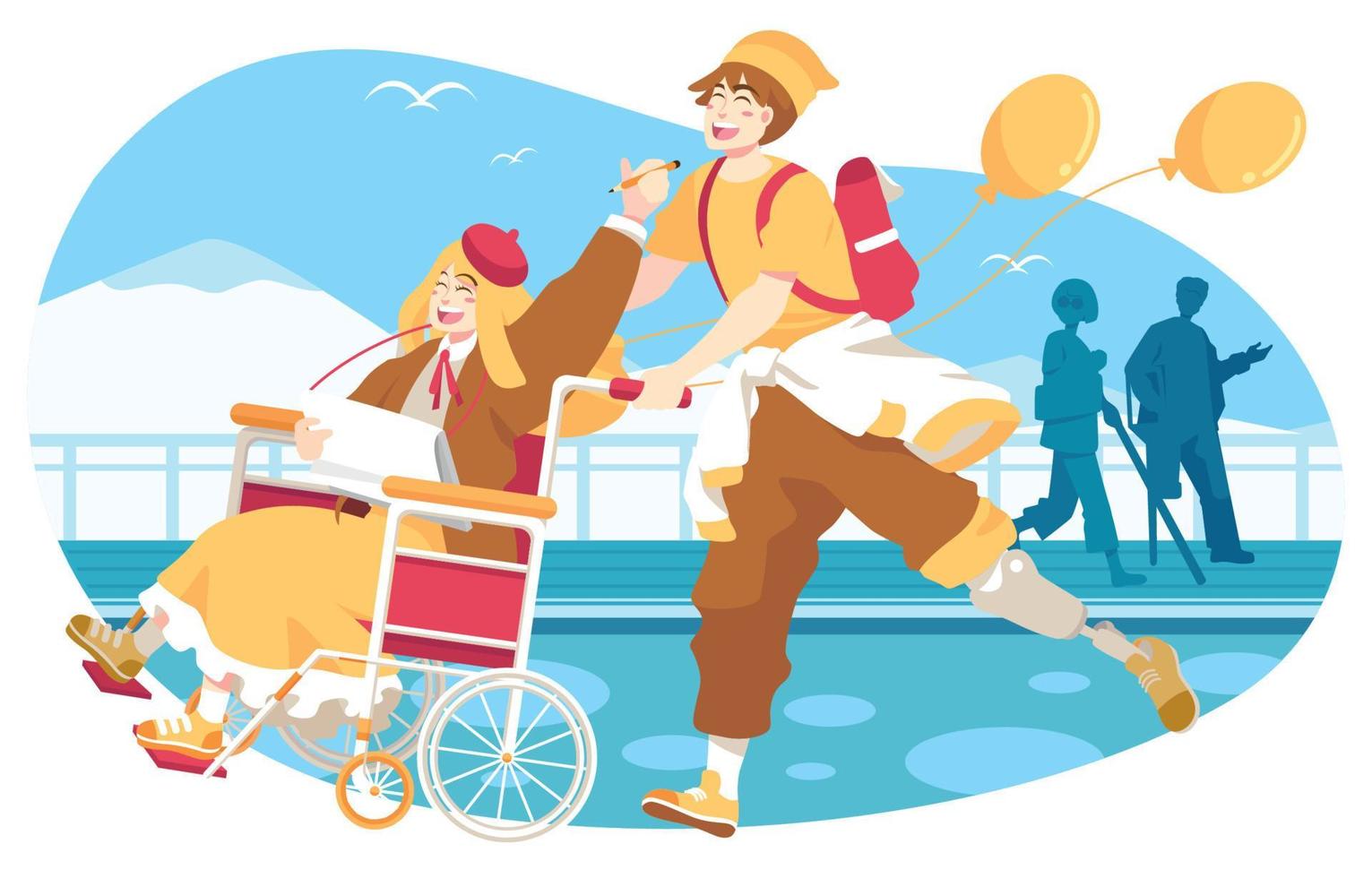 International Day of Person With Disability Illustration vector