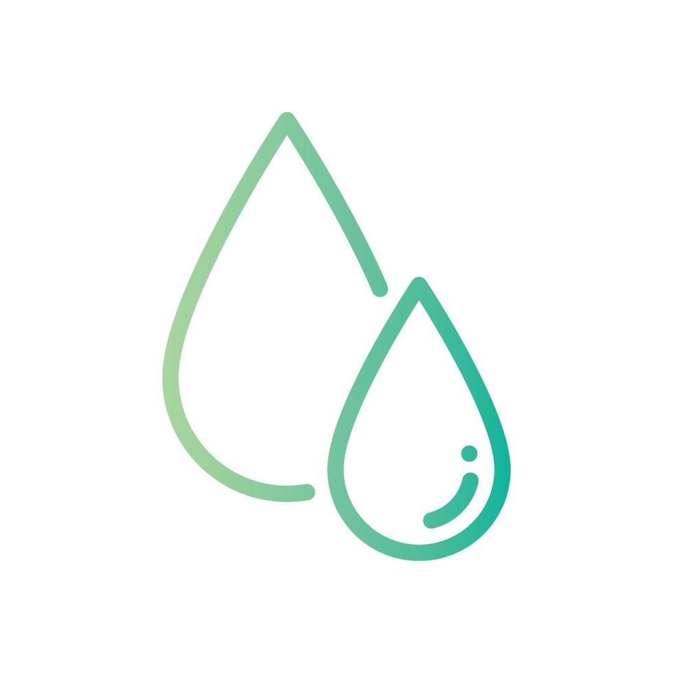 Raindrop gradient icon vector