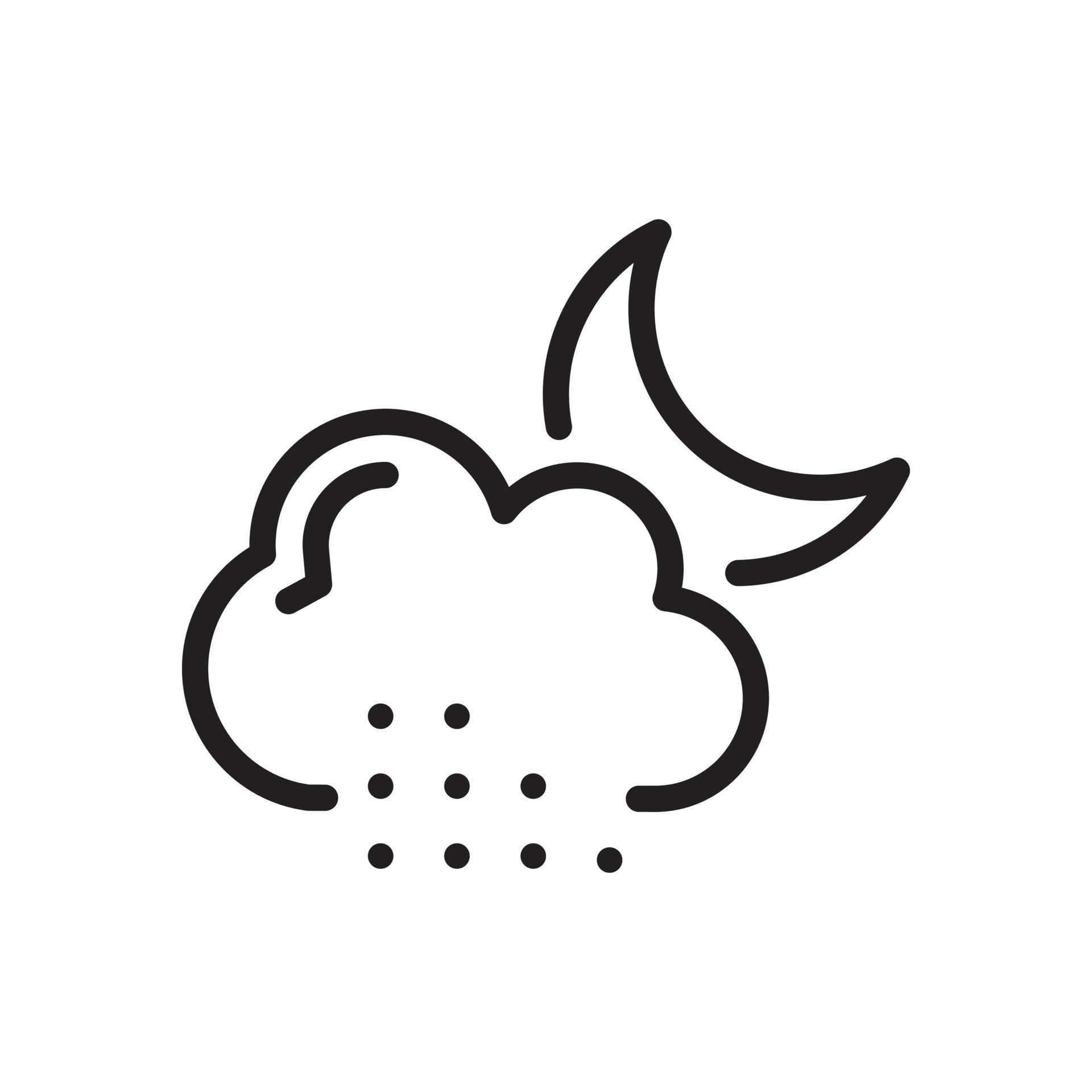 night rain line icon 4115178 Vector Art at Vecteezy