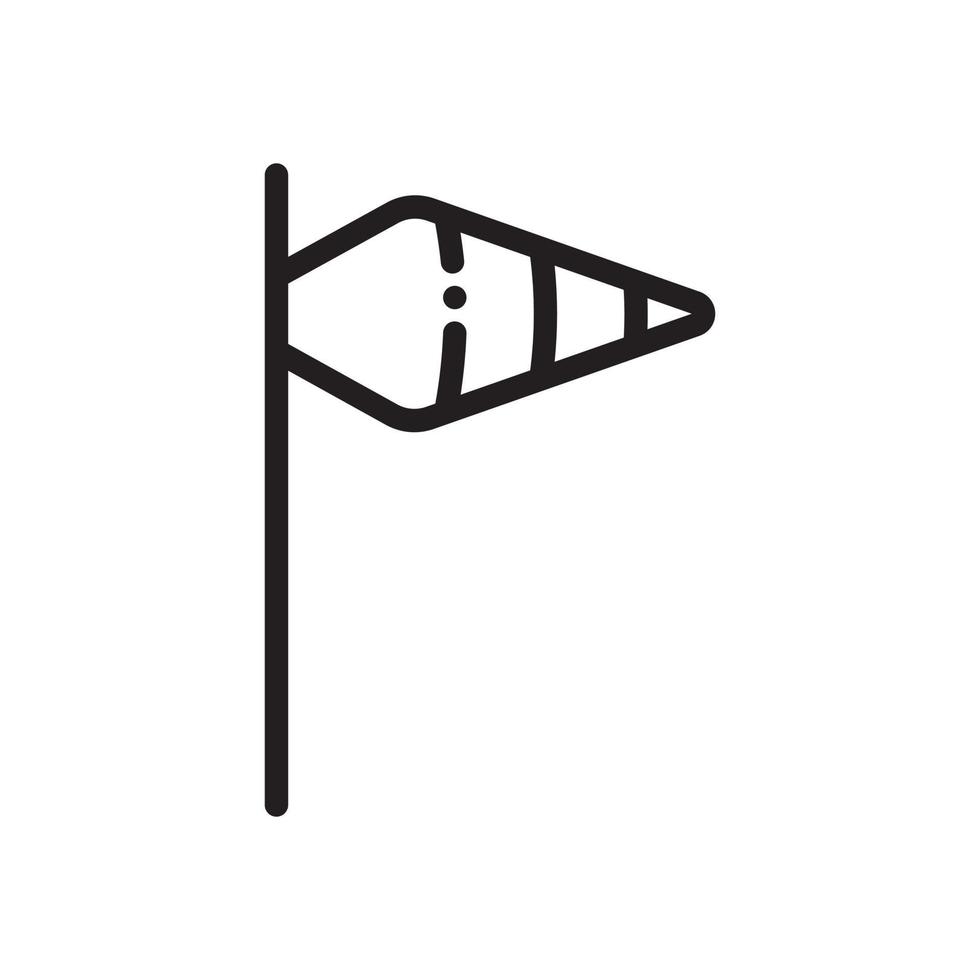 Windsock line icon vector