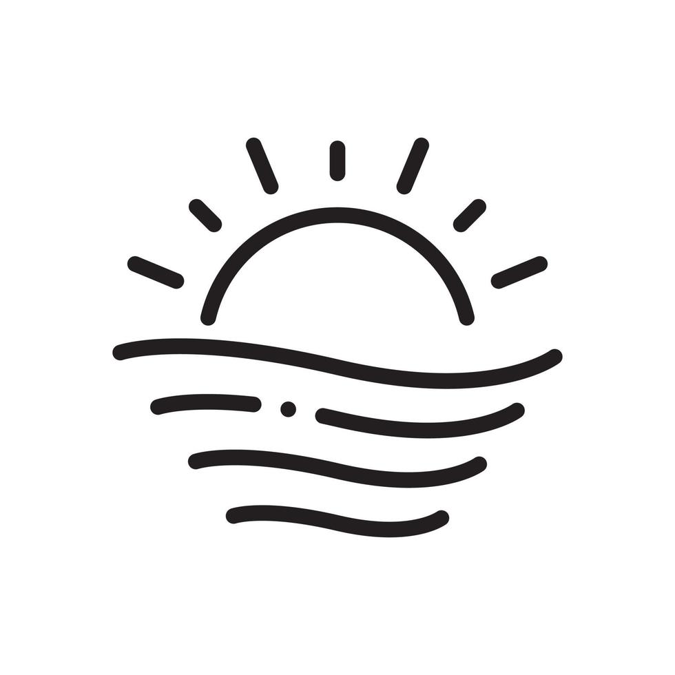 haze line icon vector