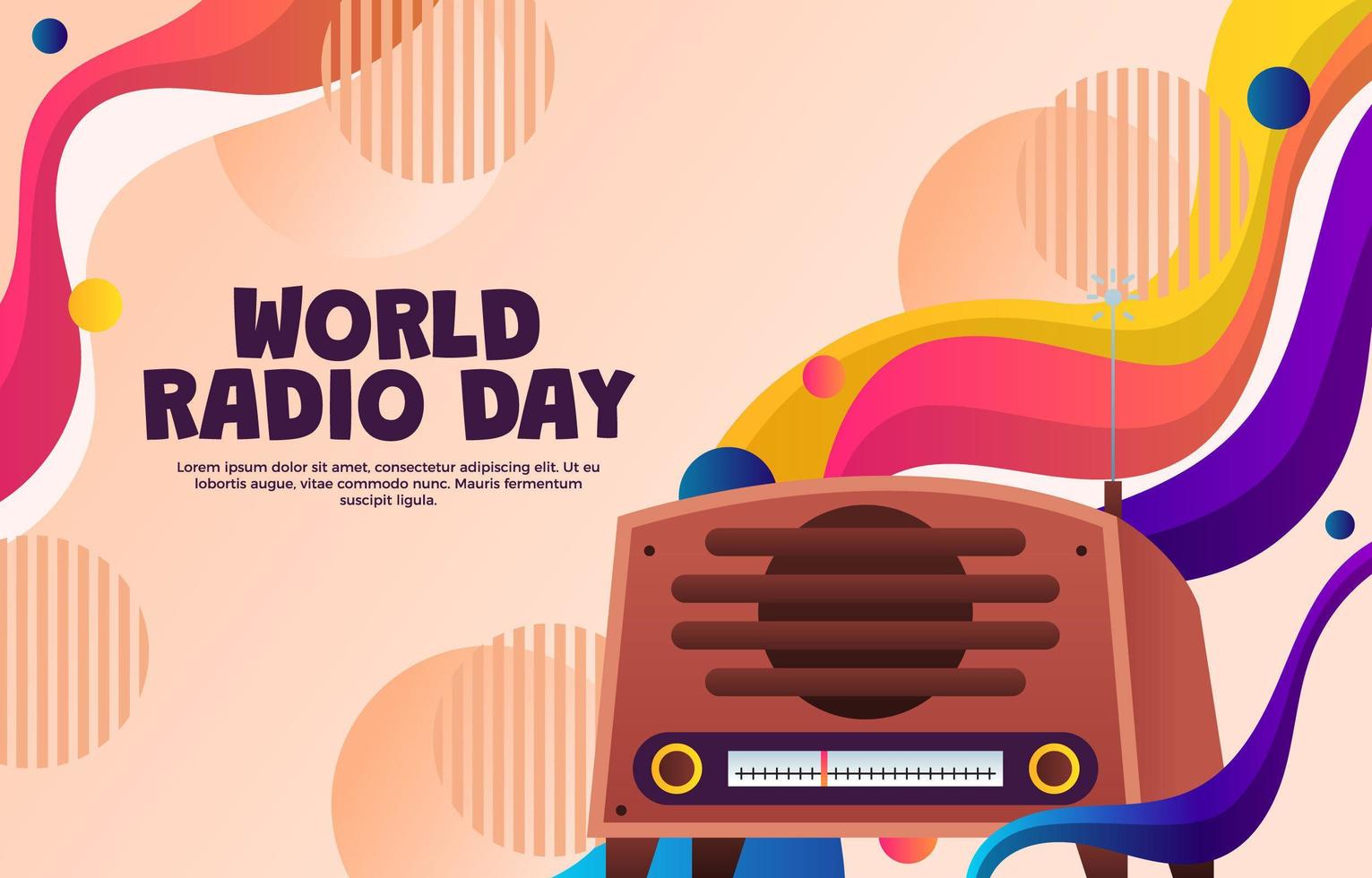 concepto del día mundial de la radio vector