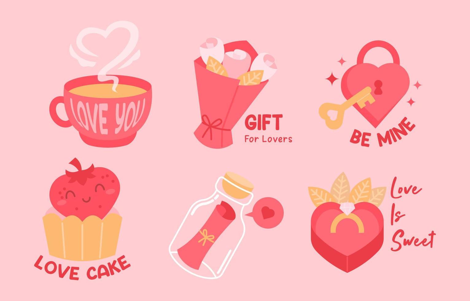 Valentines Day Element Collection vector