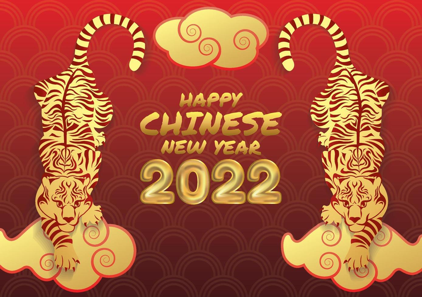 chinese new year art vector  2022 tiger year