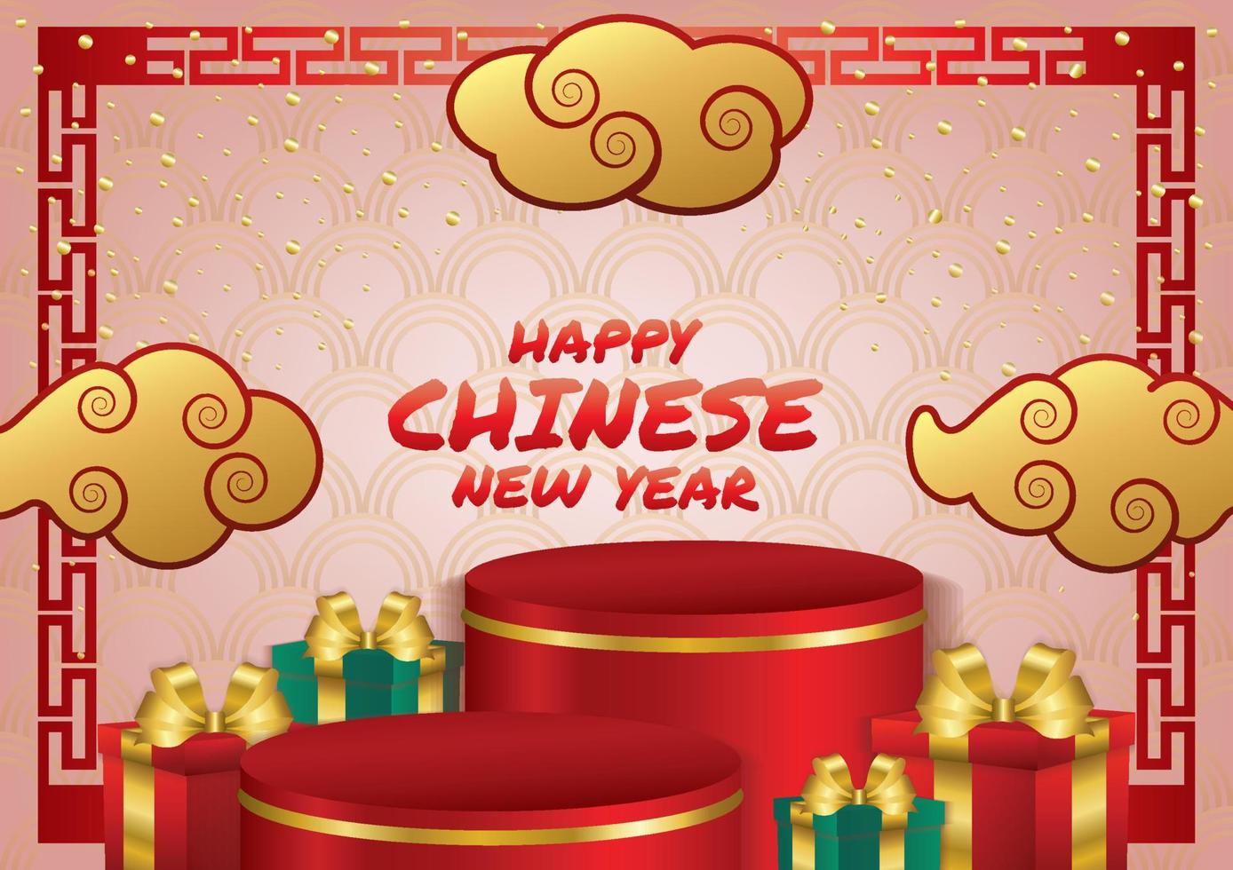 chinese new year art product display stand vector