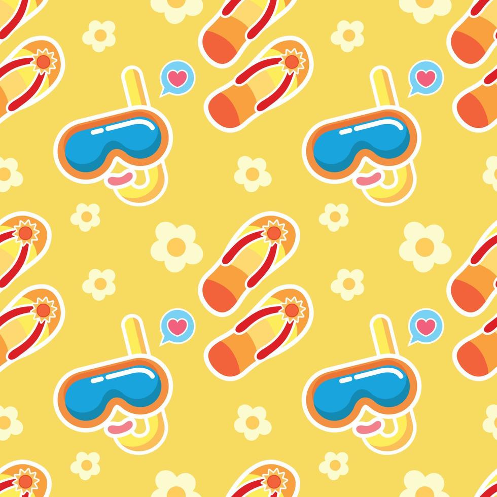 summer object seamless pattern cute design vector