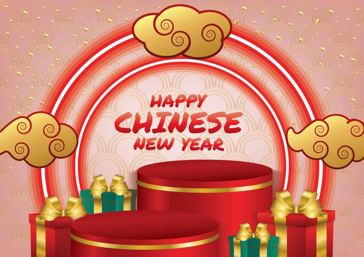 chinese new year product display stand art vector