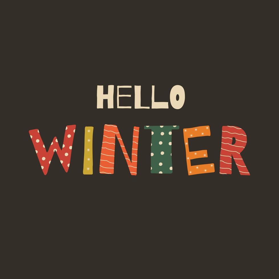 Hello winter illustration vector