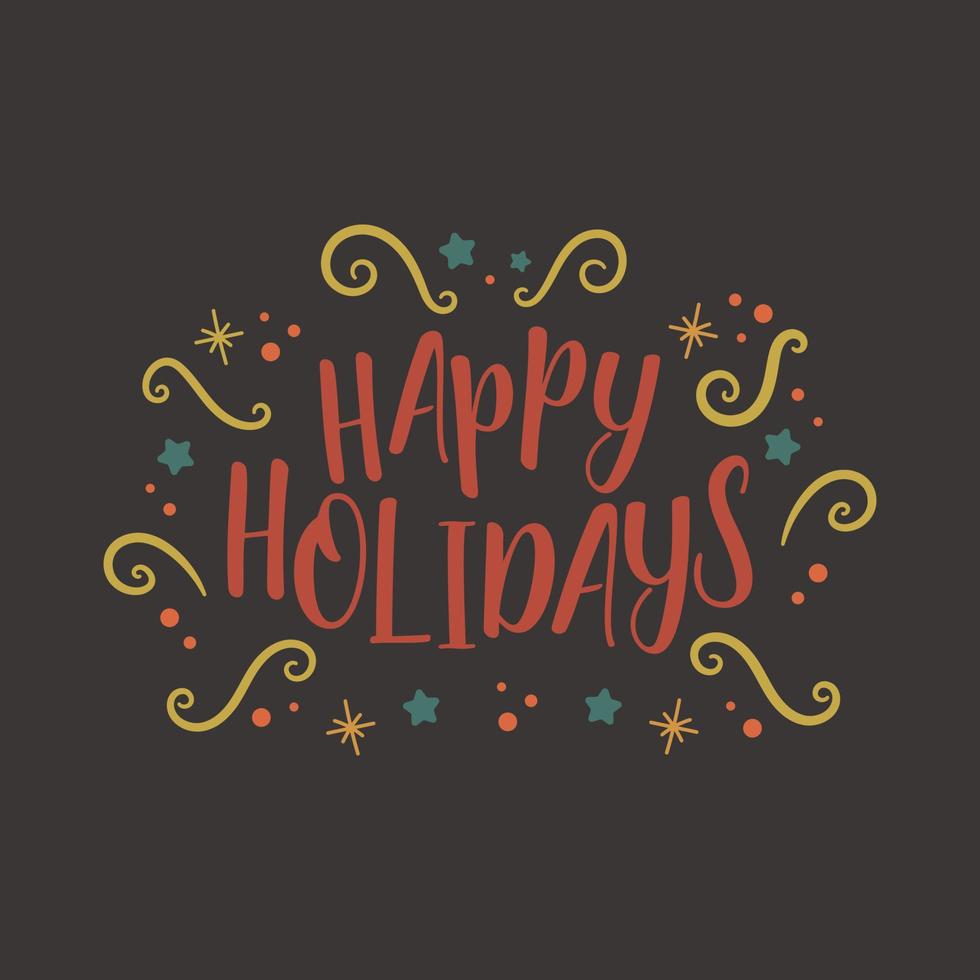 Happy holidays, Christmas illustration vector