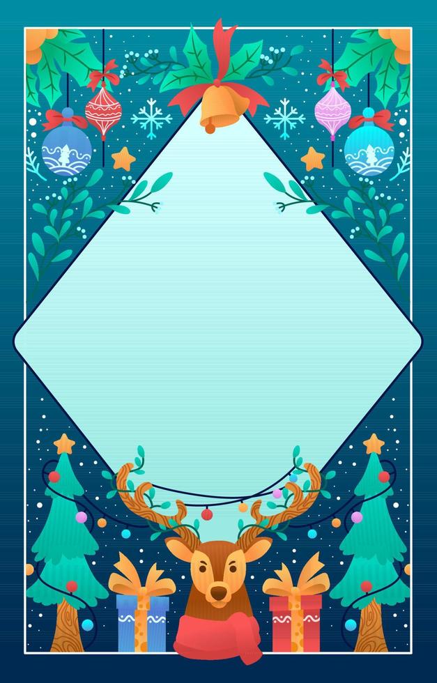 Merry Christmas Decorative Iconic Ornament Background vector