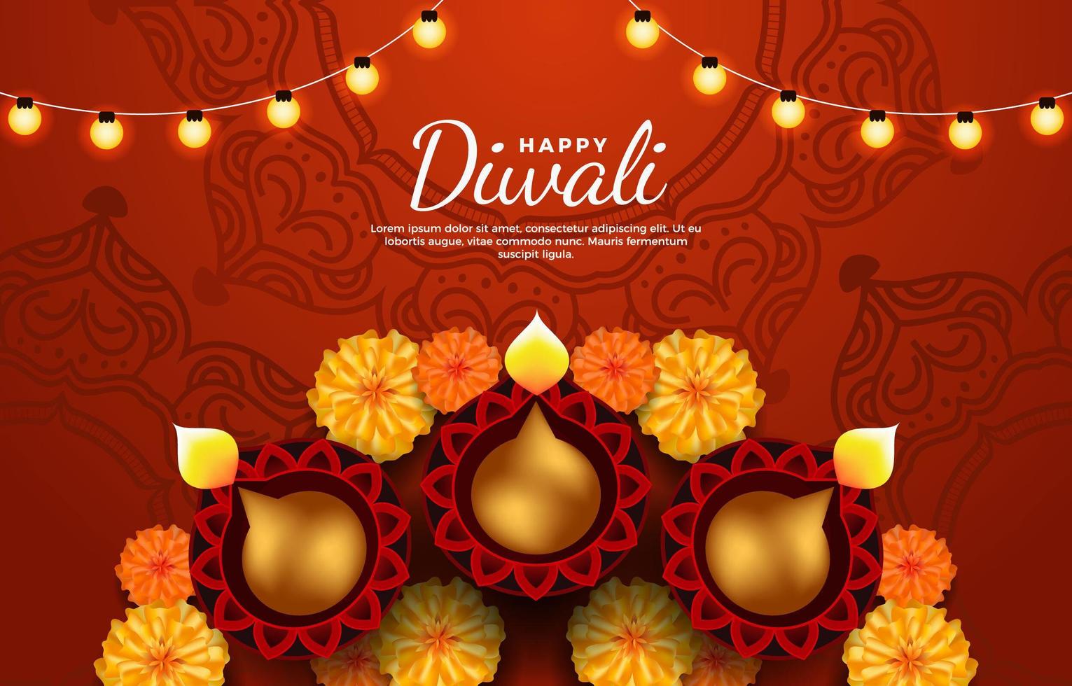 Background of Happy Diwali vector