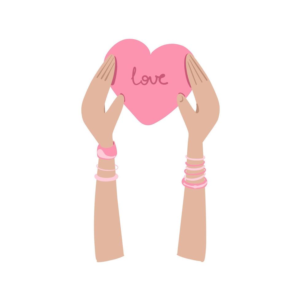 las manos sostienen un corazón con la inscripción amor. vector 4120274 Vector en Vecteezy las manos sostienen un corazón con la inscripción amor. vector 4120274 Vector en Vecteezy