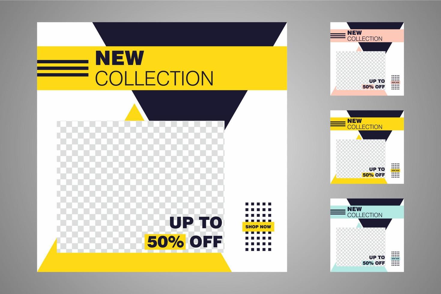 Suitable for social media posts templates and web or internet ads. vector
