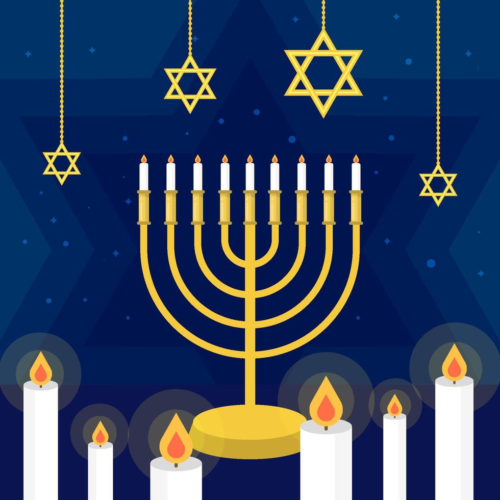 concepto de menorah de hanukkah vector