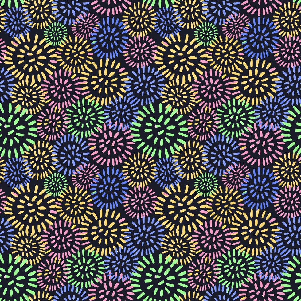 Vector fondo transparente moderno con coloridos elementos redondos abstractos dibujados a mano, garabatos. Úselo para papel tapiz, impresión textil, rellenos de patrones, web, textura, papel de regalo, presentación de diseño