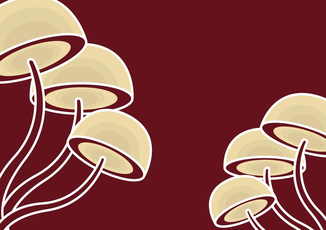 mushroom background with a red background vector