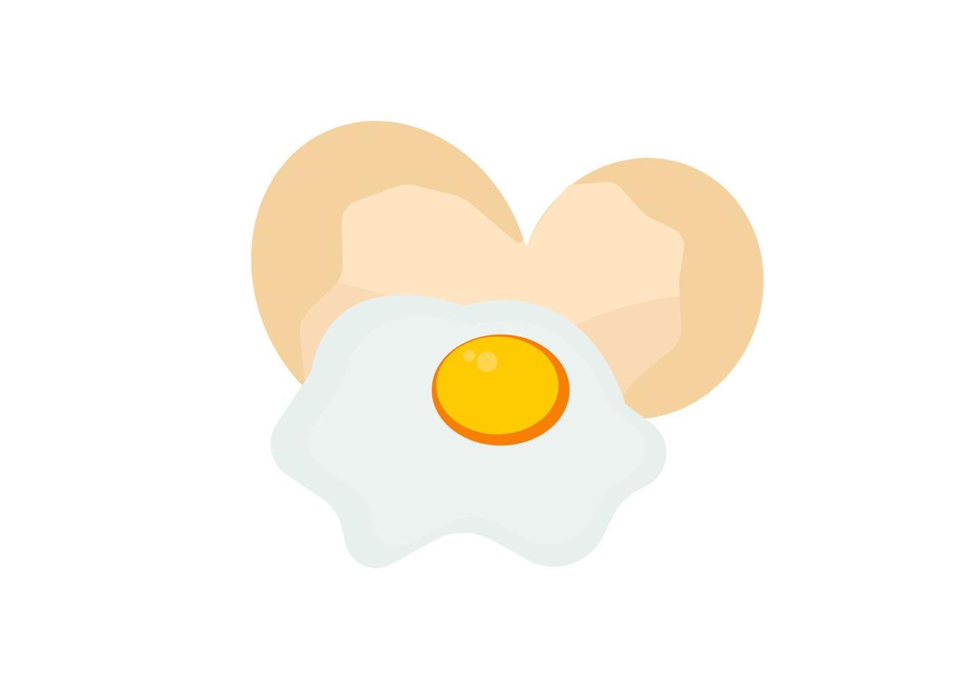 broken egg illustration vector