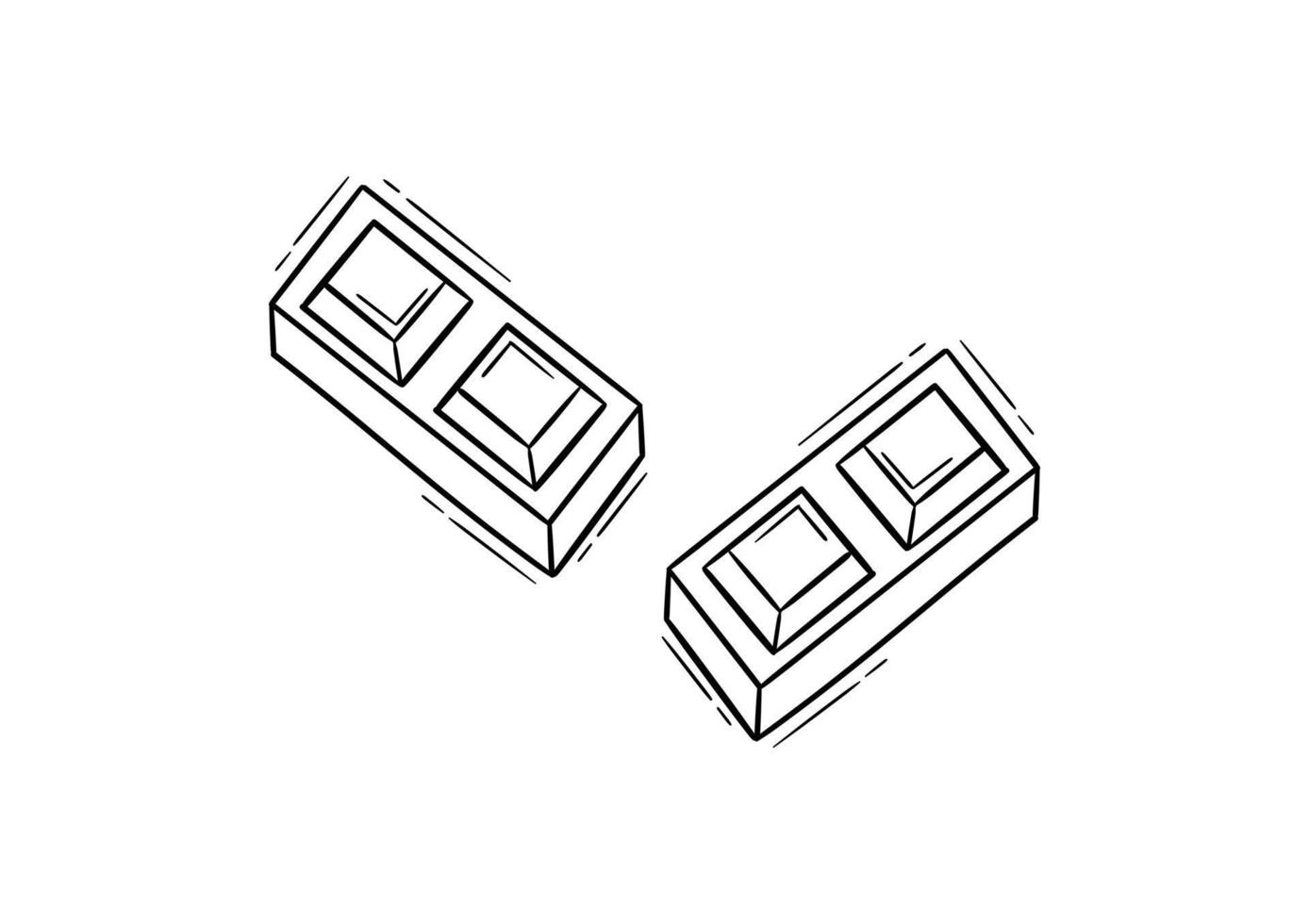 hand drawn chocolate pieces vector