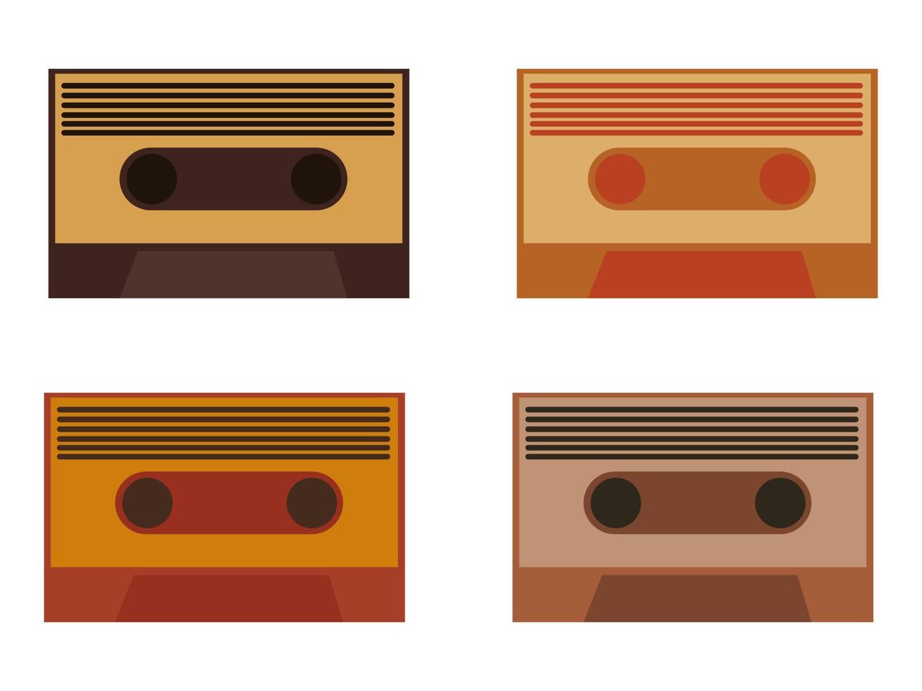 retro design with old cassette objects vector