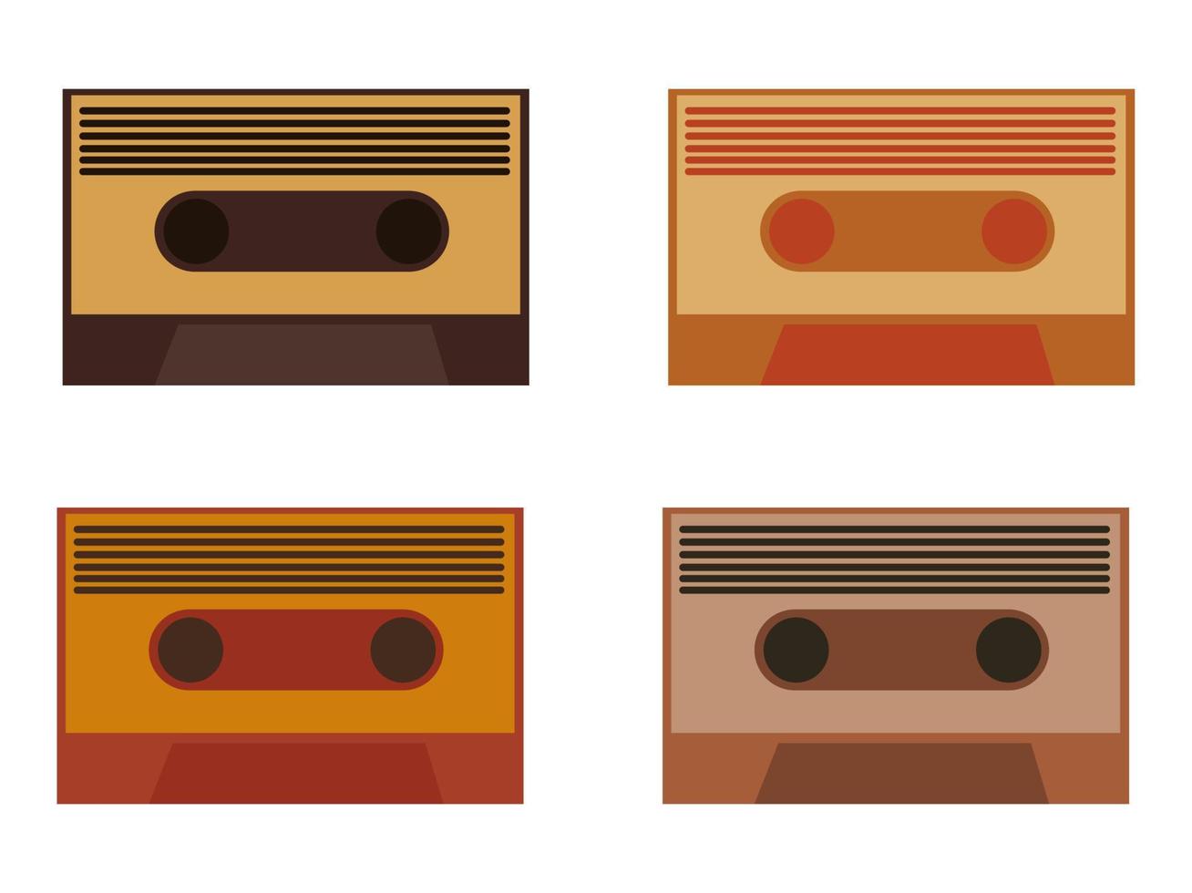 diseño retro con objetos de cassette antiguos vector