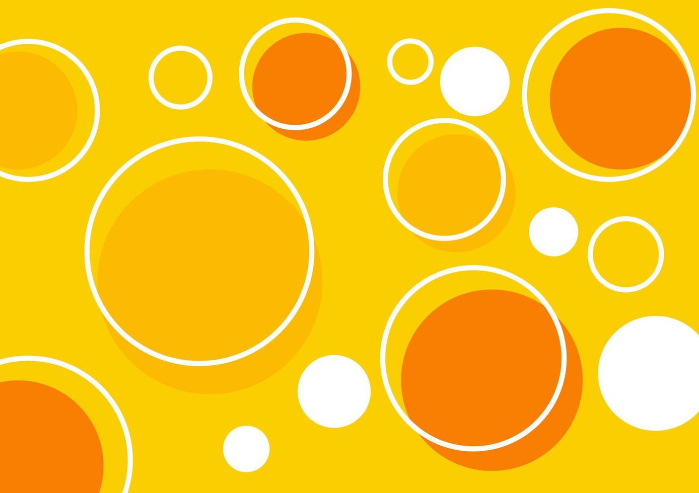 yellow background with yellow and orange circles vector
