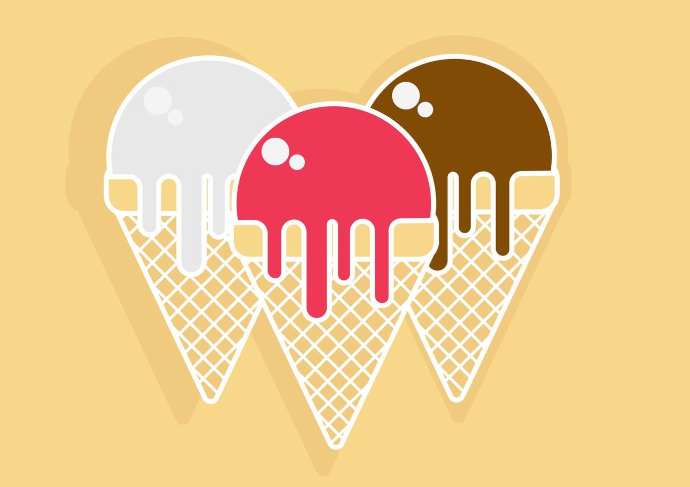 ilustración de diseño de helado vector