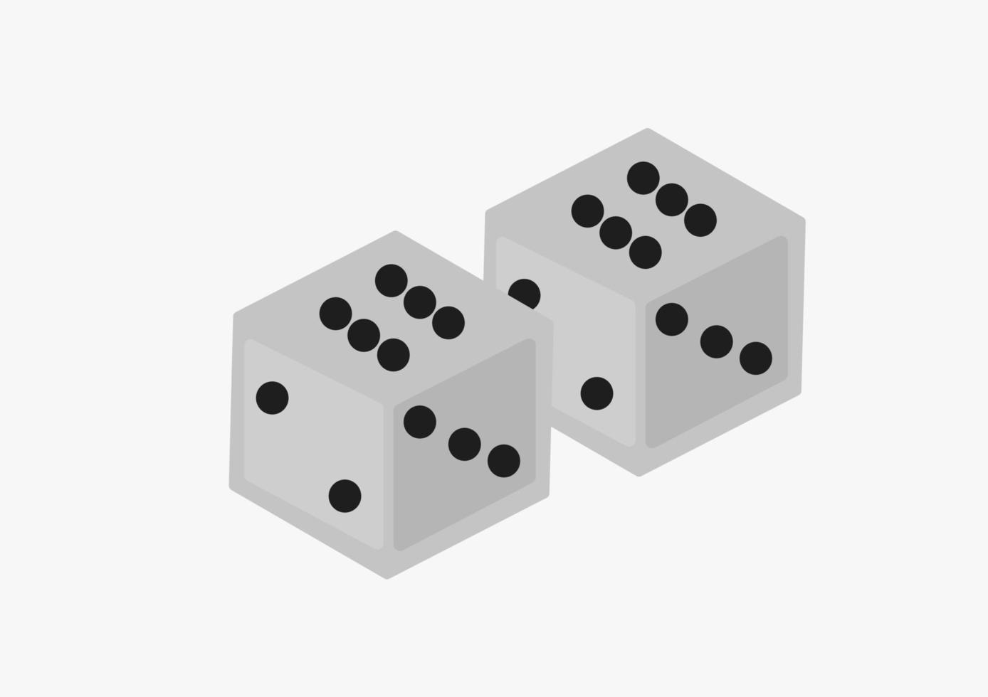 simple design dice illustration vector
