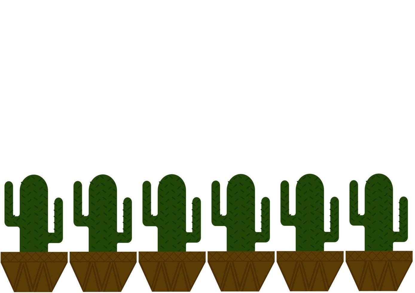 cactus background on white background vector