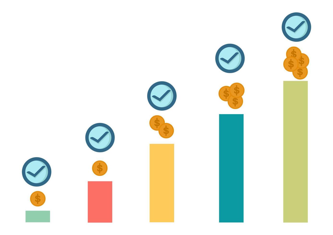 bar chart background with business theme vector