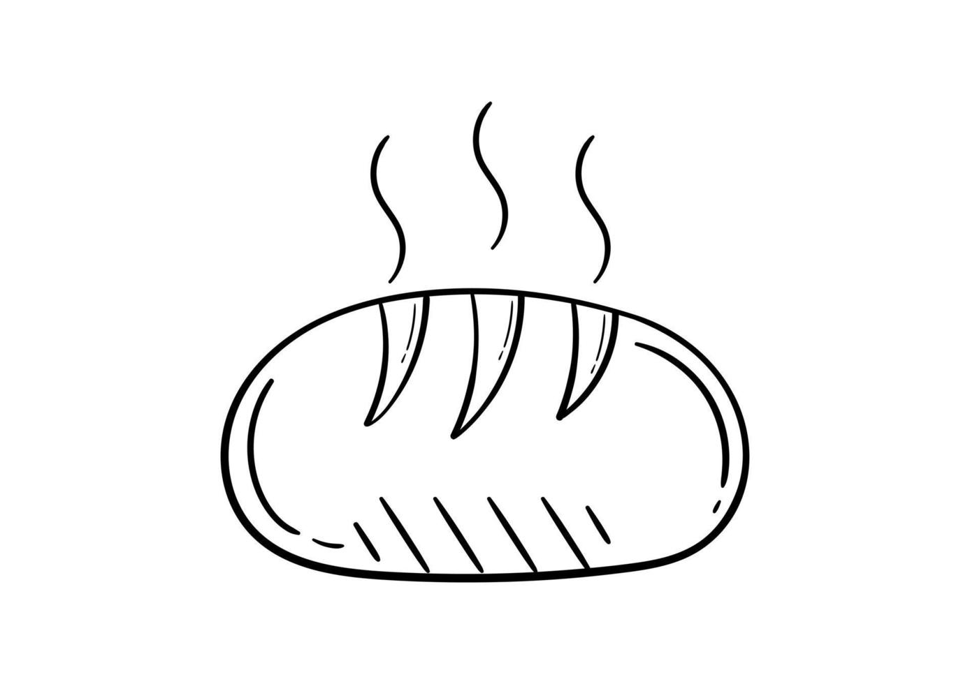 hand drawn bread vector