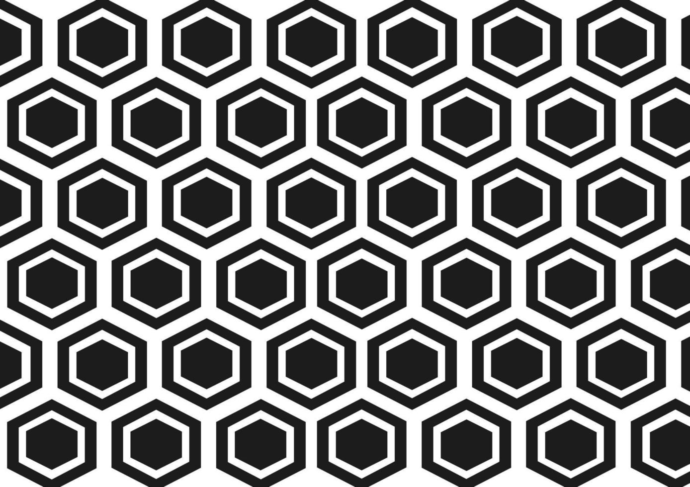 black and white pentagon pattern vector