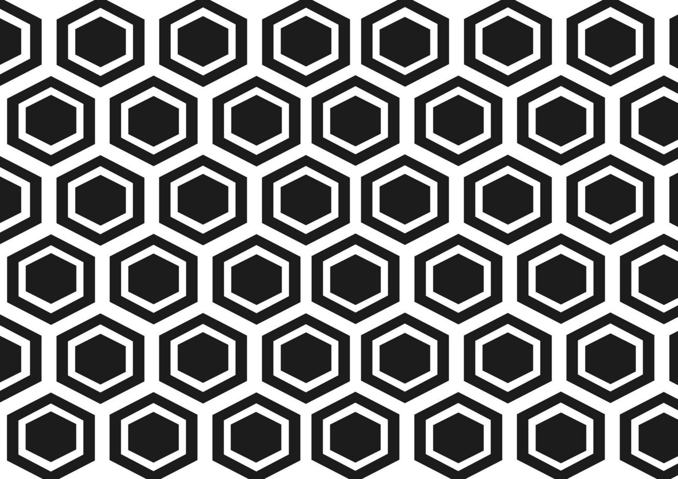 black and white pentagon pattern vector