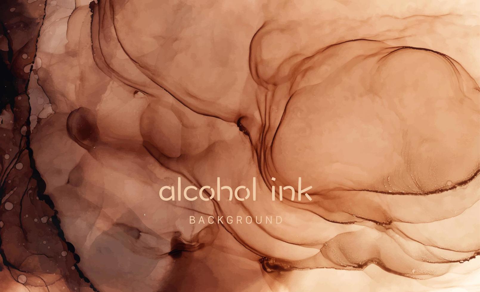 Natural luxury abstract fluid art painting in alcohol ink technique. vector