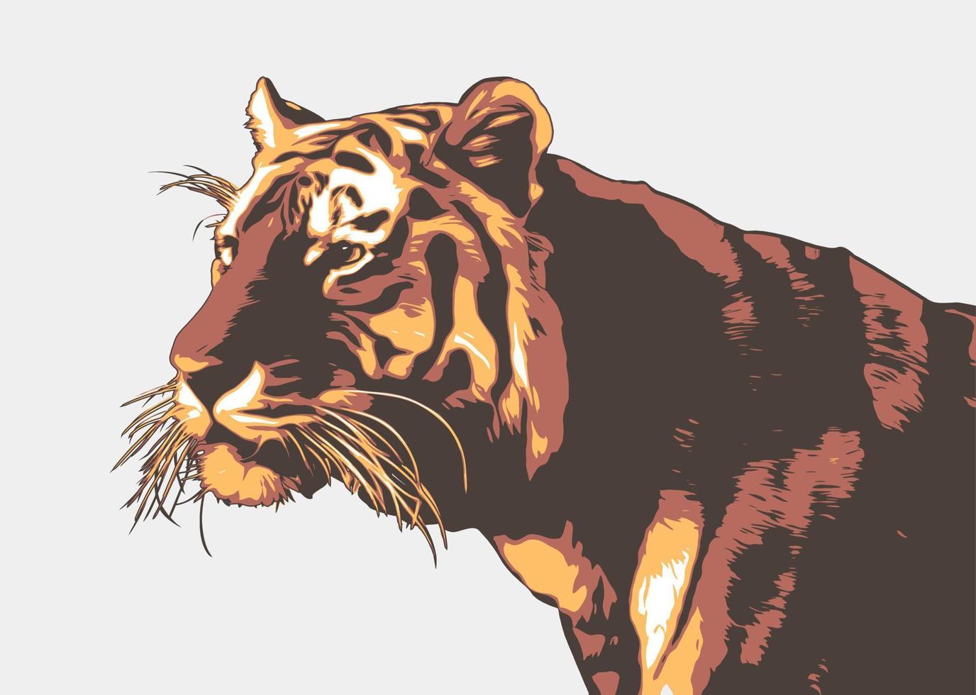 vector ilustración de tigre.