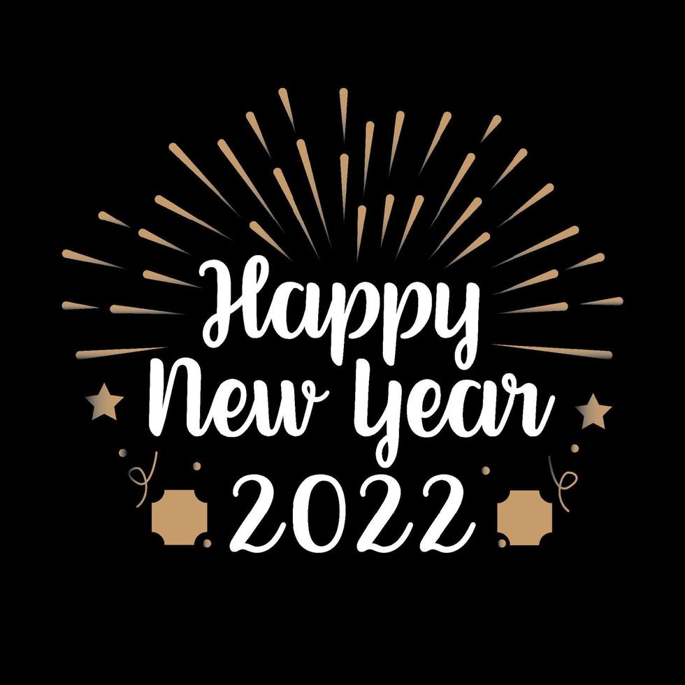 Happy new year 2022 typography vector