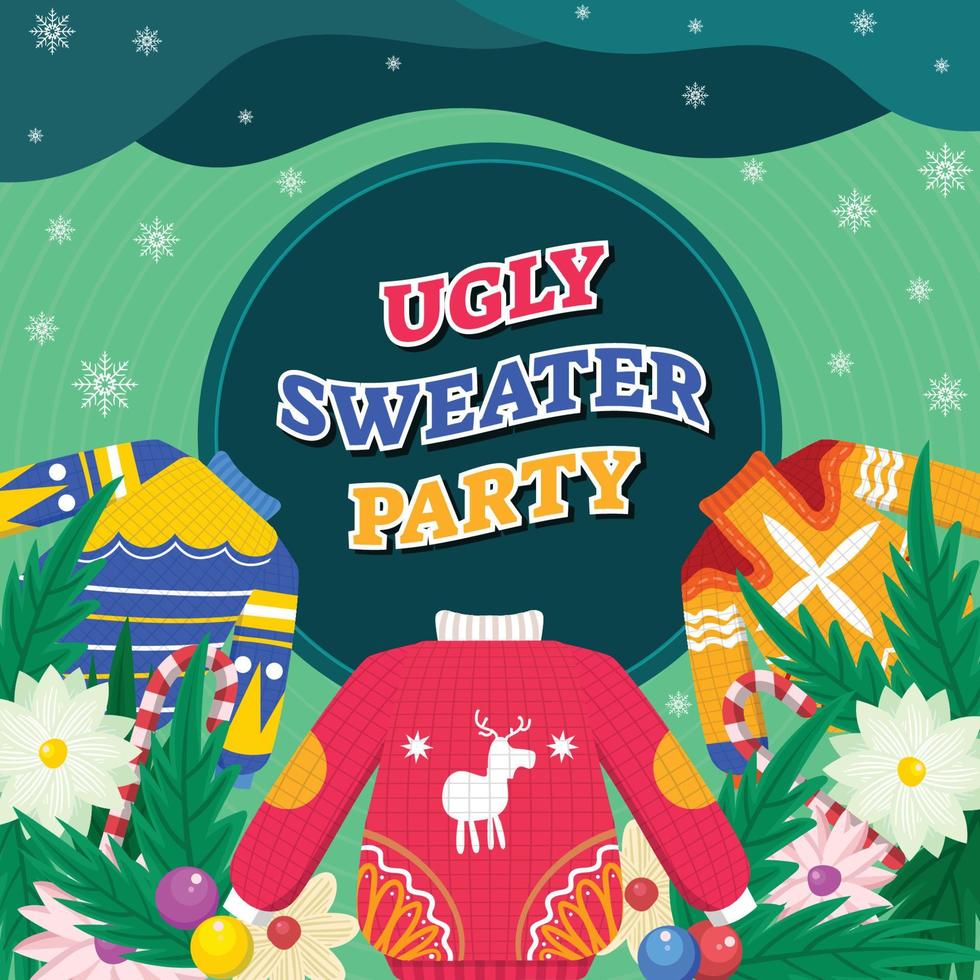 Ugly Sweater Party Background vector