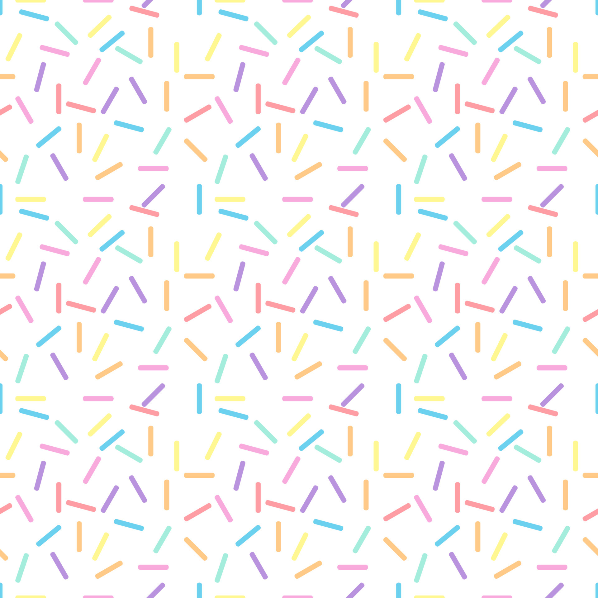 Sweet pastel sprinkles isolated on white background. Suitable for