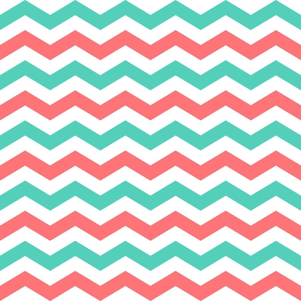 mint green and coral chevron wallpaper