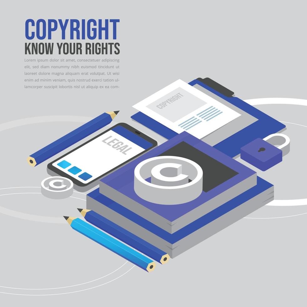 Copyright Law Concept vector