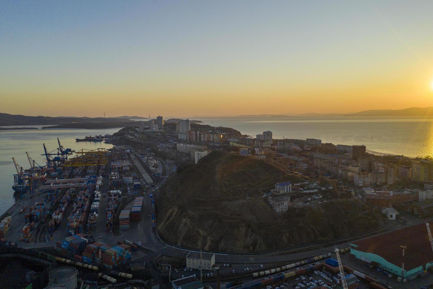 Aerial view of the urban landscape. Vladivostok, Russia photo