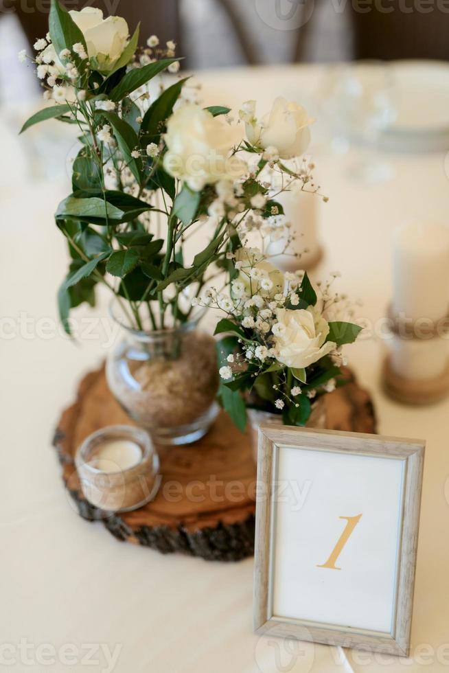 wedding decor with natural flowers photo