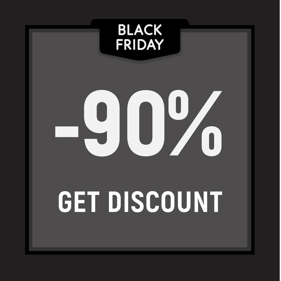 Black friday sale, limited offer, get discount web button. Vector poster.