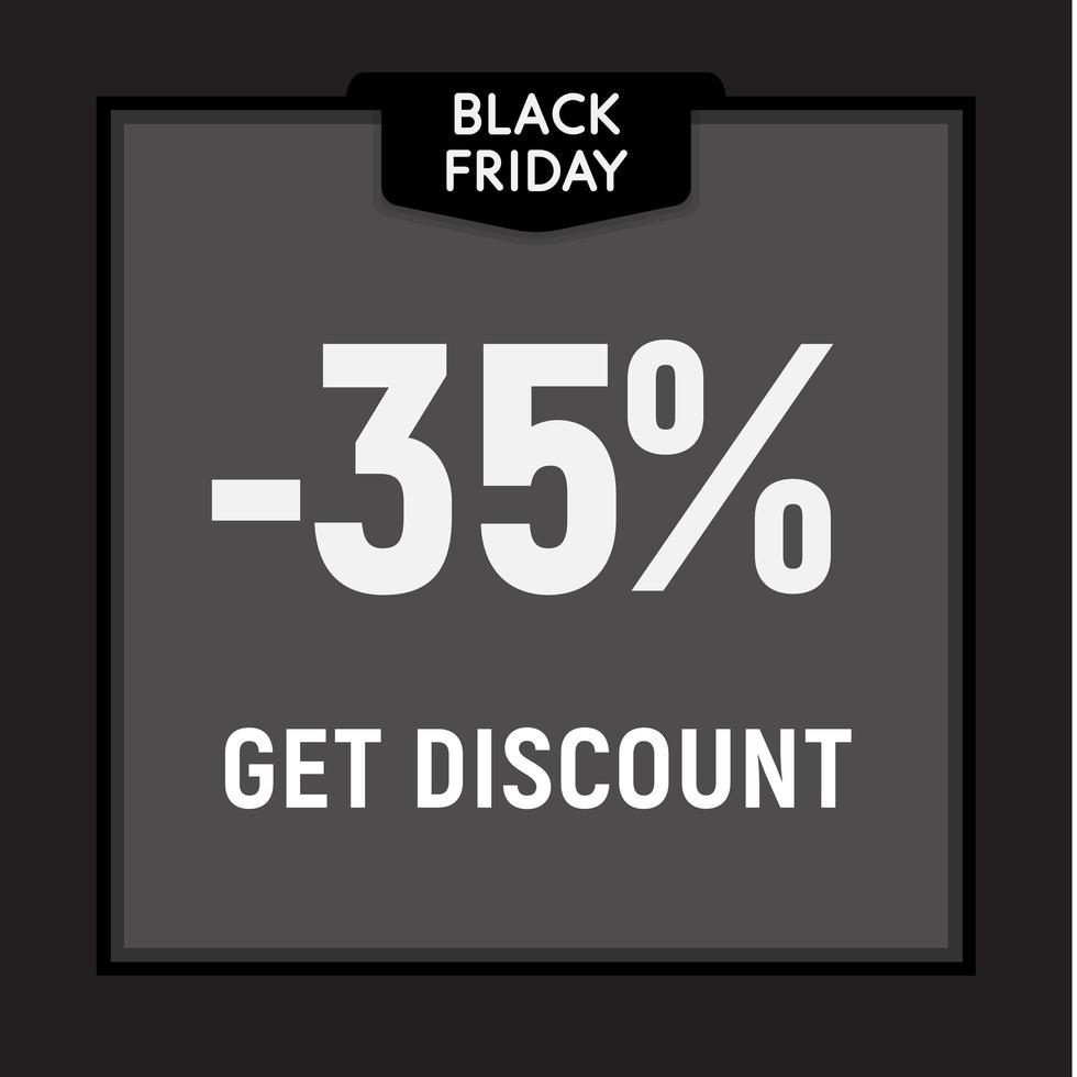 Black friday sale, limited offer, get discount web button. Vector poster.