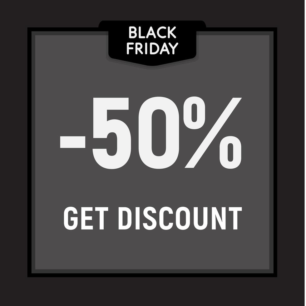 Black friday sale, limited offer, get discount web button. Vector poster.