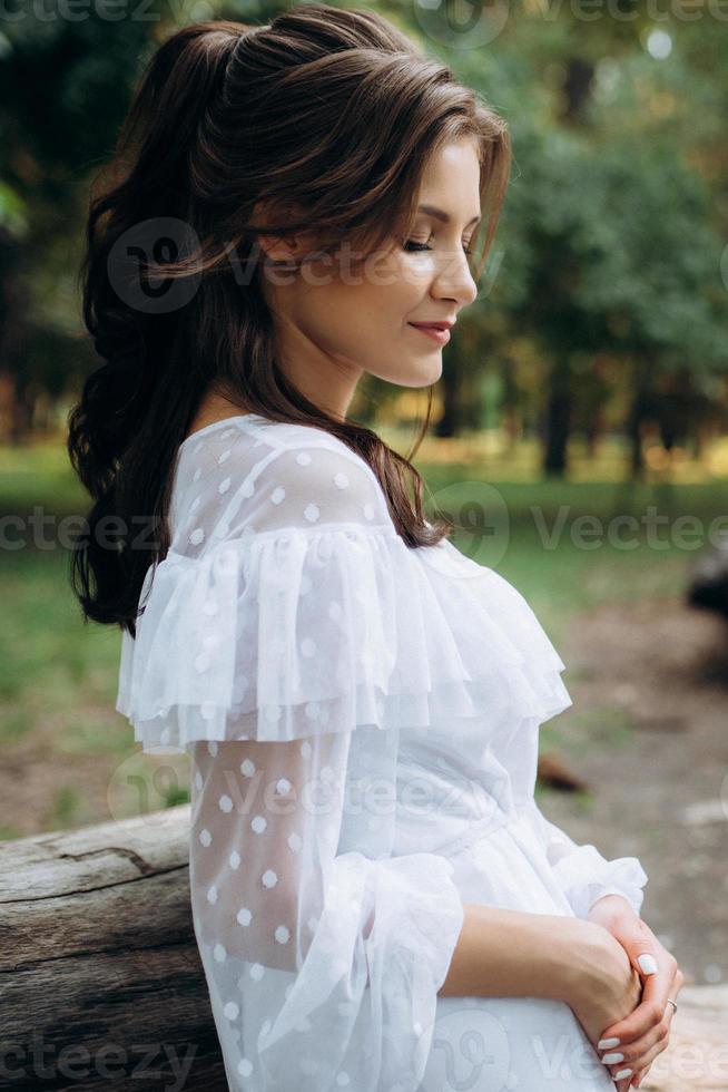 portrait of a girl with dark hair photo