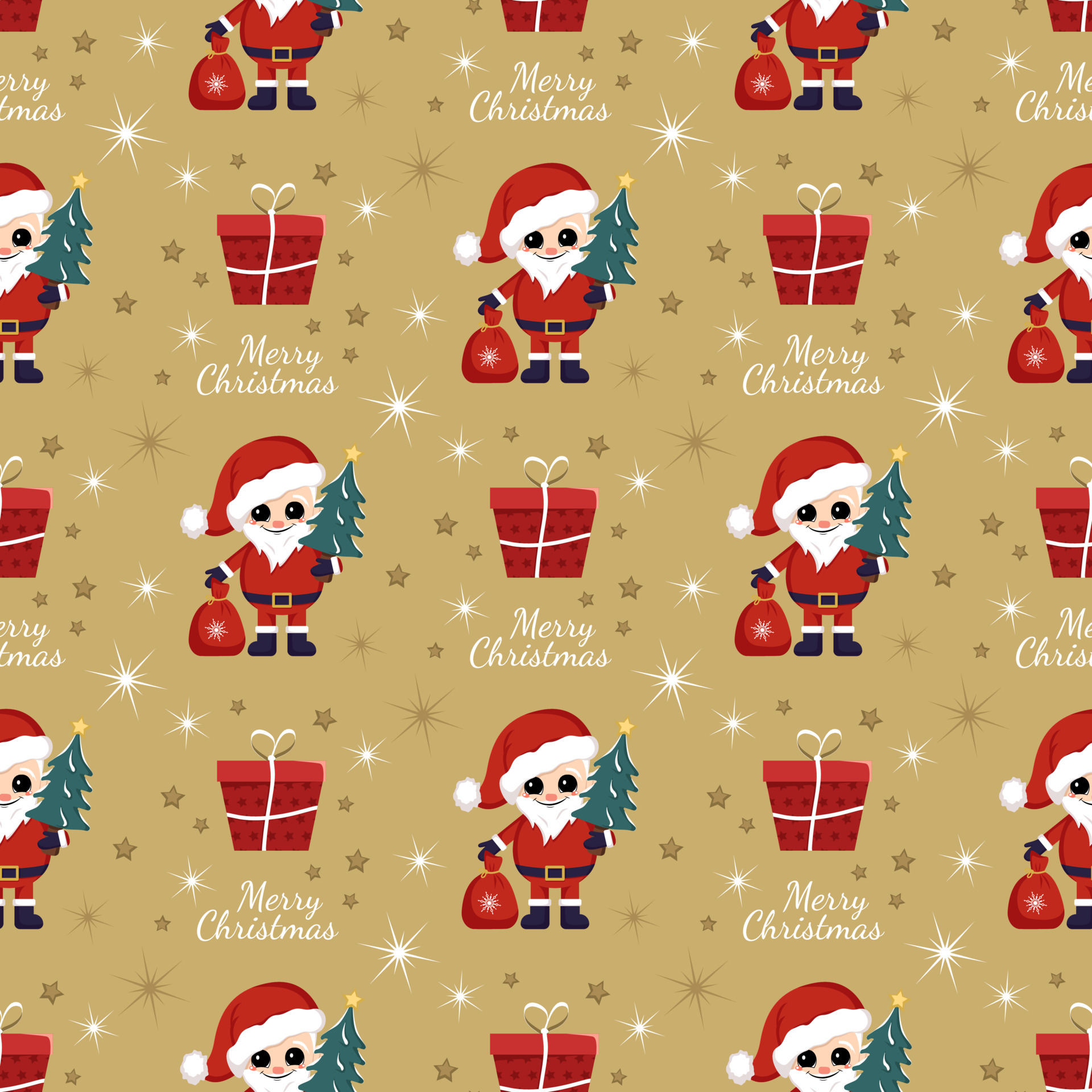 Happy Christmas Santa Claus - Wrapping Paper