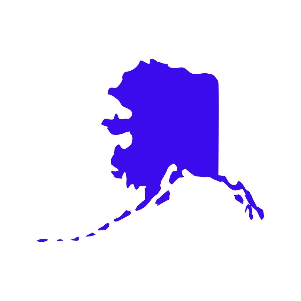 Alaska map on white background vector